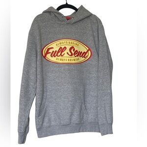 Gray mens hoodie, Nelk Boys, Full Send